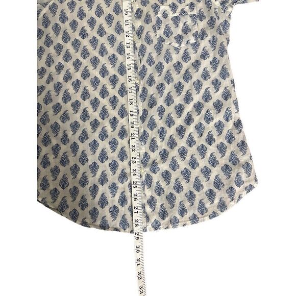 NILI LOTAN NL SHIRT - BLUE/WHITE PAISLEY - Picture 5 of 6